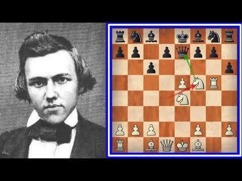 Instructive Attacking Chess Game | Paul Morphy vs James McConnell  | New Orleans (1849) #chess