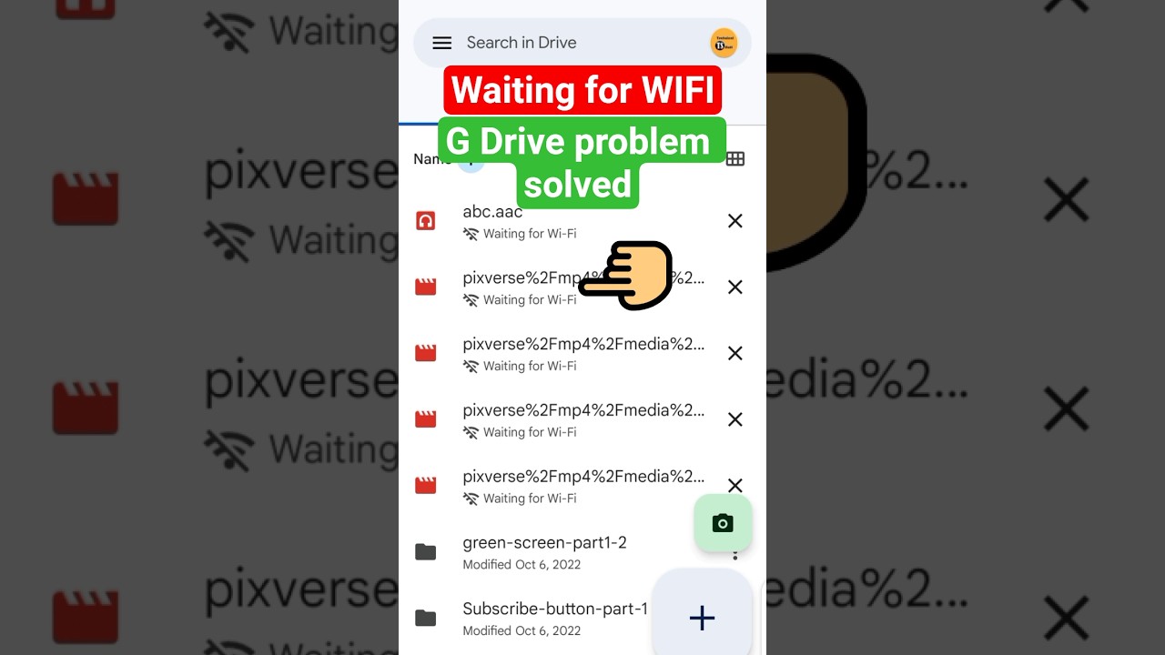 Waiting for WIFI, Google Drive Problem Solved!