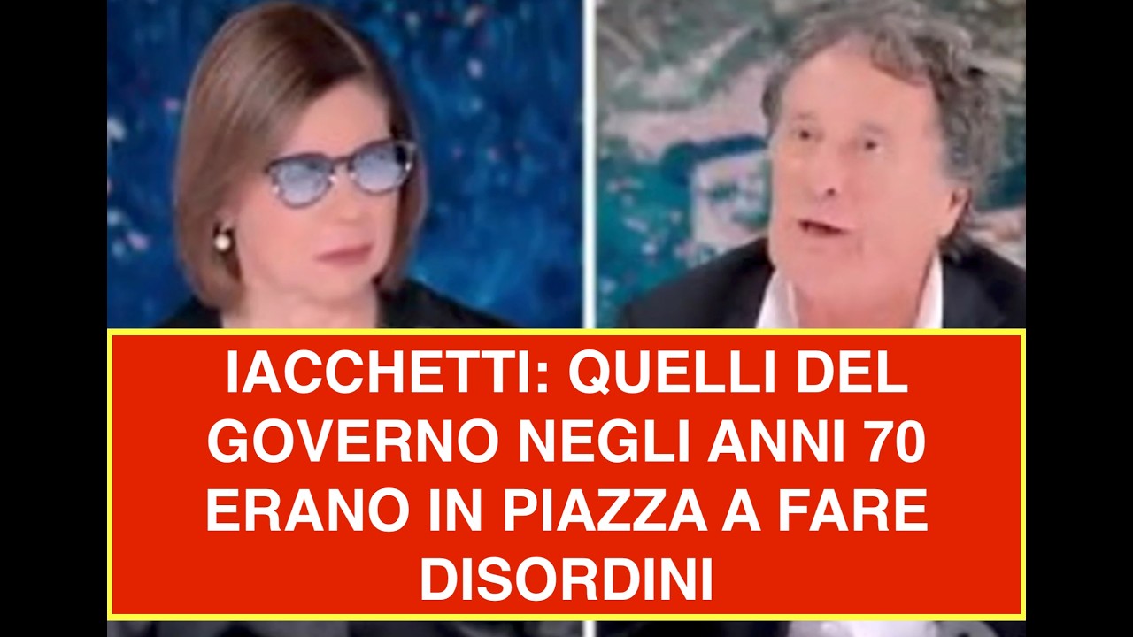 IACCHETTI: QUELLI DEL GOVERNO NEGLI ANNI 70 ERANO IN PIAZZA A FARE DISORDINI