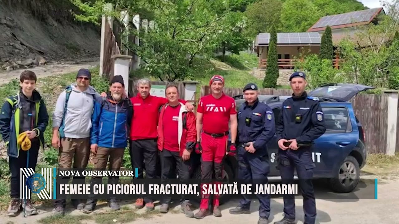 Femeie cu piciorul fracturat, salvată de jandarmi