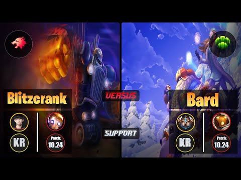 Irove BLITZCRANK (Support) [Predator] VS BARD - Challenger KR Patch 10.24