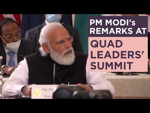 PM Modi's remarks at Quad Leaders' Summit