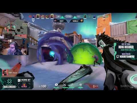 Shroud Reacts To 100T  Vs Noble !! MAP 2 !!Vct Qualifiers