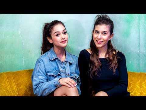 Anya Krey and Ginebra Bellucci on set for Mario Salieri