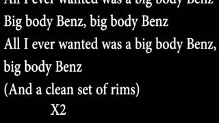 G Unit Big Body Benz Lyrics on screen