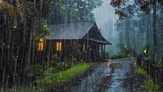 Rain Sounds for Sleeping - Powerful Rainstorm & Rolling Thunder for Deep Rest, Reduce Stress