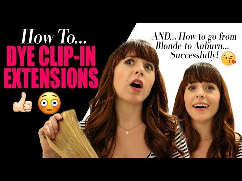 How to Dye Clip-In Extensions At Home - how to dye blonde hair red auburn