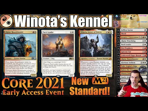 Core Set 2021 Standard: Winota's Kennel! Early Access Sponsored Streamer Event - Ten New Brews!