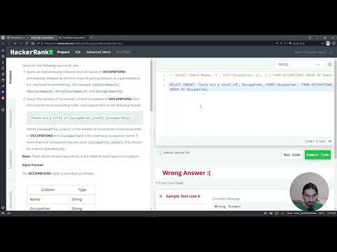 Hackerrank Sql Solution The Pads