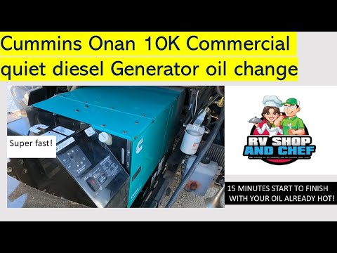 Fast n easy Cummins/Onan 10K RV Generator Oil Change- model 10HDKCA-12607H Spec H. Newmar Dutch Star