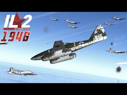 Full IL-2 1946 mission: B-17 Formation Attacked by Me-262s