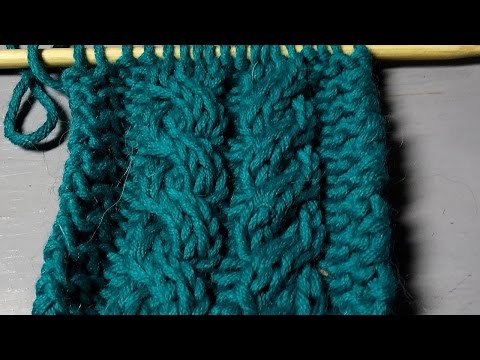 Knit a cable without a cable needle - cable pattern