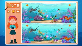 Viki Spotter: Undersea, Level 10 Walkthrough, 1080p/60FPS.