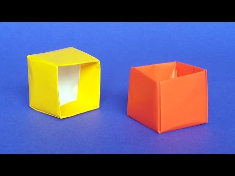 How to Make an Origami Cube Box with One Piece of Paper - DIY Tutorial