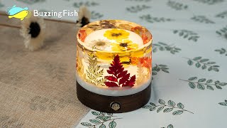 🌼 Craft a Flower Resin Night Light from Recycled Bottles 🌼