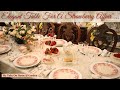 Elegant Table Setting Featuring "Strawberry Fair" Vintage Dinnerware by Johnson Brothers of England