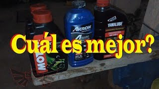Experiencia de un novato con aceite Akron vs Yamalub vs Motul