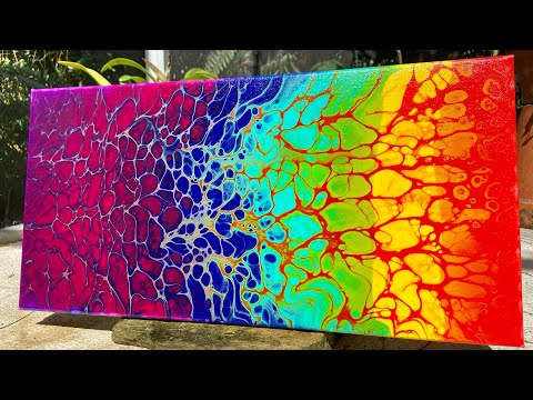 Painting With Mesh! - The Best Acrylic Pouring Swipe Tool!