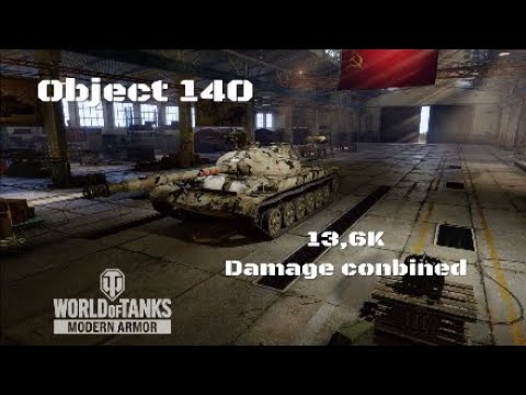 Object 140 in Prokorovka: 13,6K damage conbined | Wot console - World of Tanks