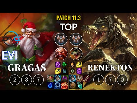 DFM Evi Gragas vs Renekton Top - KR Patch 11.3