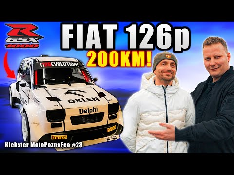 FIAT 126p Kajetana Kajetanowicza -  MALUCH GSX1000 - Kickster MotoPoznaFca #23