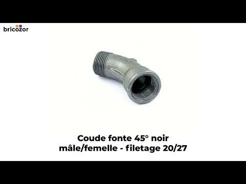 Coude fonte 45° mâle / femelle noir - référence 40 CODITAL