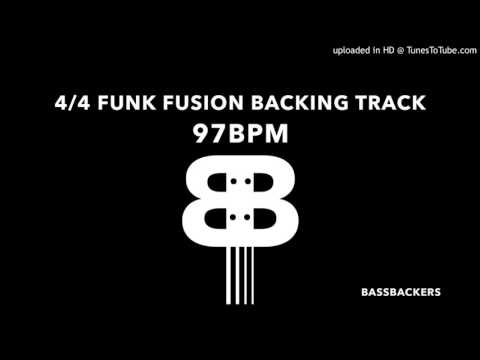 4/4 Funk Fusion Bass Backing Track in G Minor (97BPM)