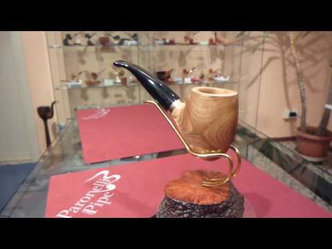 Brand new cherry wood pipe PARONELLI bent handmade -  eBay item: 401241078865