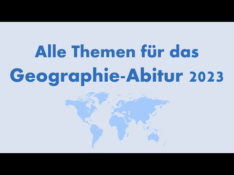 , title : 'Alle Themen für das Geographie-ABITUR 2023 in einem Video! - NRW | Bayern | Hessen | SH Erdkunde Abi'