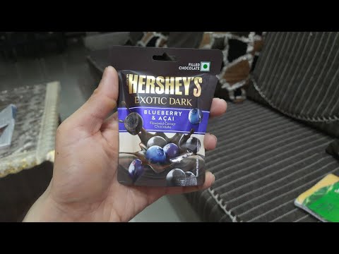 HERSHEY'S EXOTIC DARK BLURBERRY & ACAI Flavoured Center Chocolate-#shorts