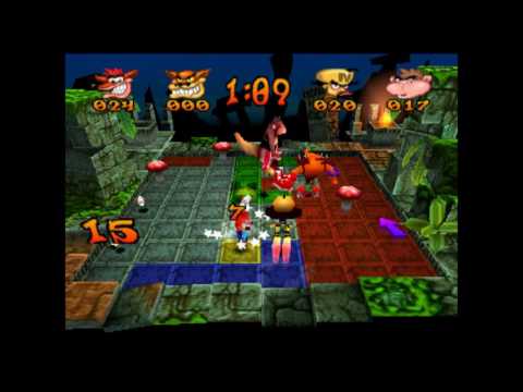 Crash Bash - Warp Room 1: Jungle - Pogo Painter (Gem) (2000) [PLAYSTATION]