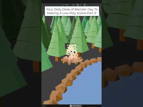 Blender Tutorial Day #73 - Making A Low Poly Scene Part 3