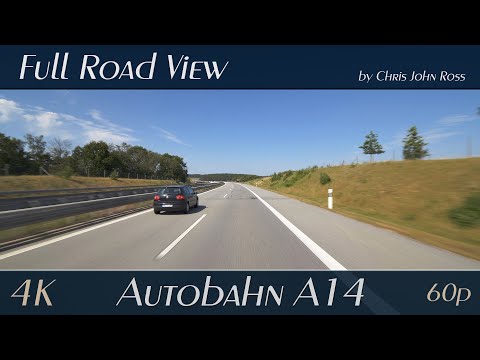 Autobahn (A14), Germany: Schwerin-Ost - Schwerin-Nord - RP Pröbbower See Ost - 4K (2160p/60p) UHD