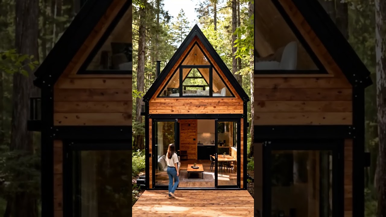 Modern A-Frame Tiny House in the Woods 🌲✨ | Cozy Cabin Living