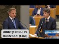 Omtzigt (NSC) VS Bontenbal: "Wat was er DEMOCRATISCH aan het DOORDRUKKEN van wetten met 75 stemmen?"