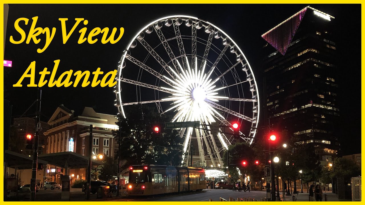 Riding The Skyview Atlanta Ferris Wheel at Night!