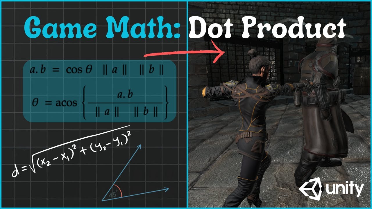 Game Math Series: Dot Product | Learn Game Math in Unity3D | Unity Tutorial