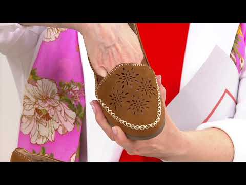 Earth Origins Perforated Leather Slip-Ons - Lorelai on QVC