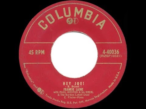 1953 HITS ARCHIVE: Hey Joe! - Frankie Laine (a #1 UK hit)