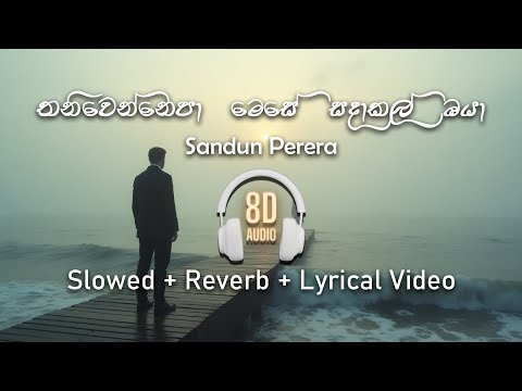 Thaniwennepa Mese Sadakal Oya - Sandun Perera | Slowed + Reverb + 8D Audio | Lyrical Video