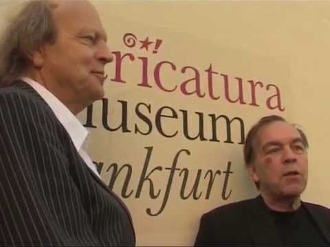Gerhard Seyfried im Caricatura-Museum Frankfurt Ausstellungseröffnung mit Arnulf Rating