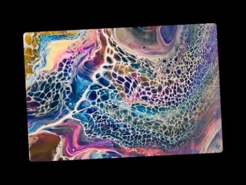 (299) Pseudo Resin Swipe - Acrylic Fluid Painting