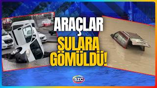 Ankara Sular Altında! Sel Hayatı Felç Etti Araçlar Suya Gömülüp Sürükl