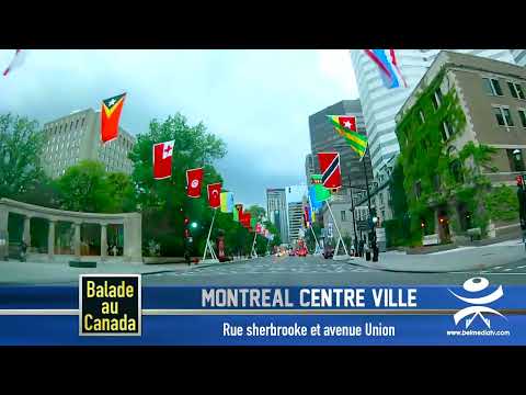Balade à Montréal centre ville / rue Sherbrooke / Chanson Kamel Raih, El Visa