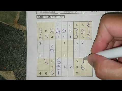 Watch how I solve this Medium Sudoku puzzle (with a PDF file) (#100) 06-01-2019