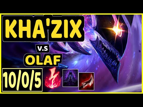 CAEDREL (KHA'ZIX) vs OLAF - 10/0/5 KDA JUNGLE CHALLENGER GAMEPLAY - EUW
