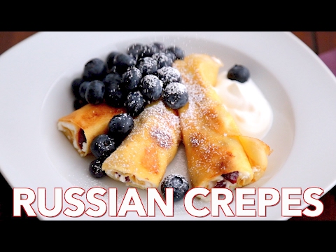 チーズ入りロシアンクレープ（ナレスニキ） - Natasha's Kitchen (Russian Crepes with Cheese (Nalesniki) - Natasha's Kitchen)