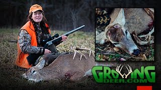 Deer Hunting: She Shoots a Buck Then the Antlers Fall Off! (#373) @GrowingDeer.tv