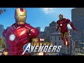 Marvel's Avengers Game - MCU Iron Man 1 Movie Suit Free Roam Gameplay! [4K 60fps]