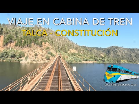 [Cab Ride] Viaje en cabina del tren Talca - Constitución (Chile). / Buscarril Ferrostaal SB-56